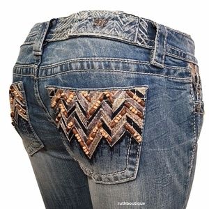 MISS ME ZIG ZAG ZONE JEANS NWT